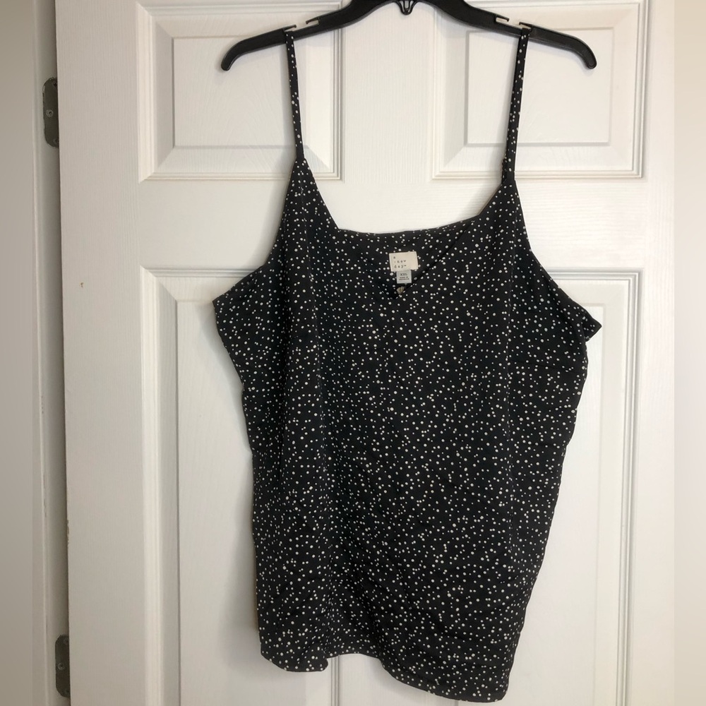 a new day Black Spotted Spaghetti Strap Camisole